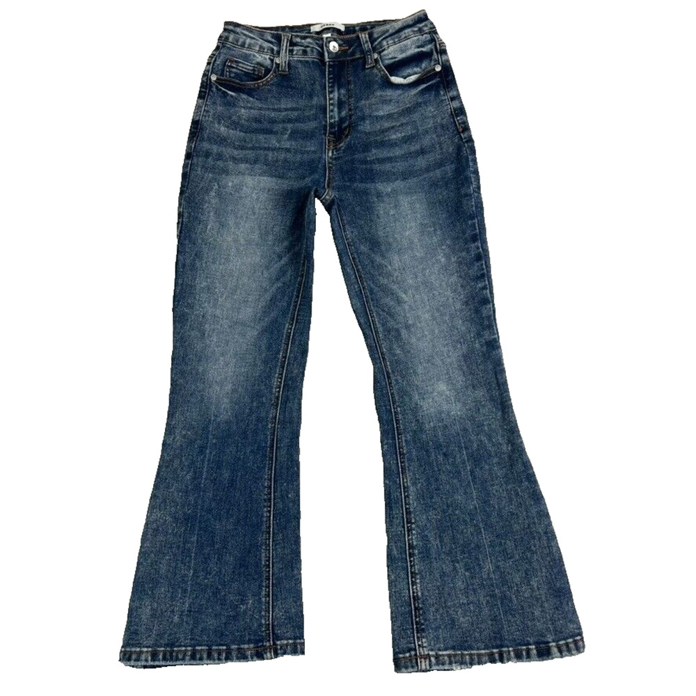 Ceros Jeans Womens 26 Blue Denim Crop Boot Cut